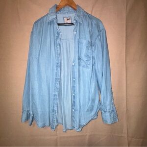 SO light Blue Button-Up Shirt